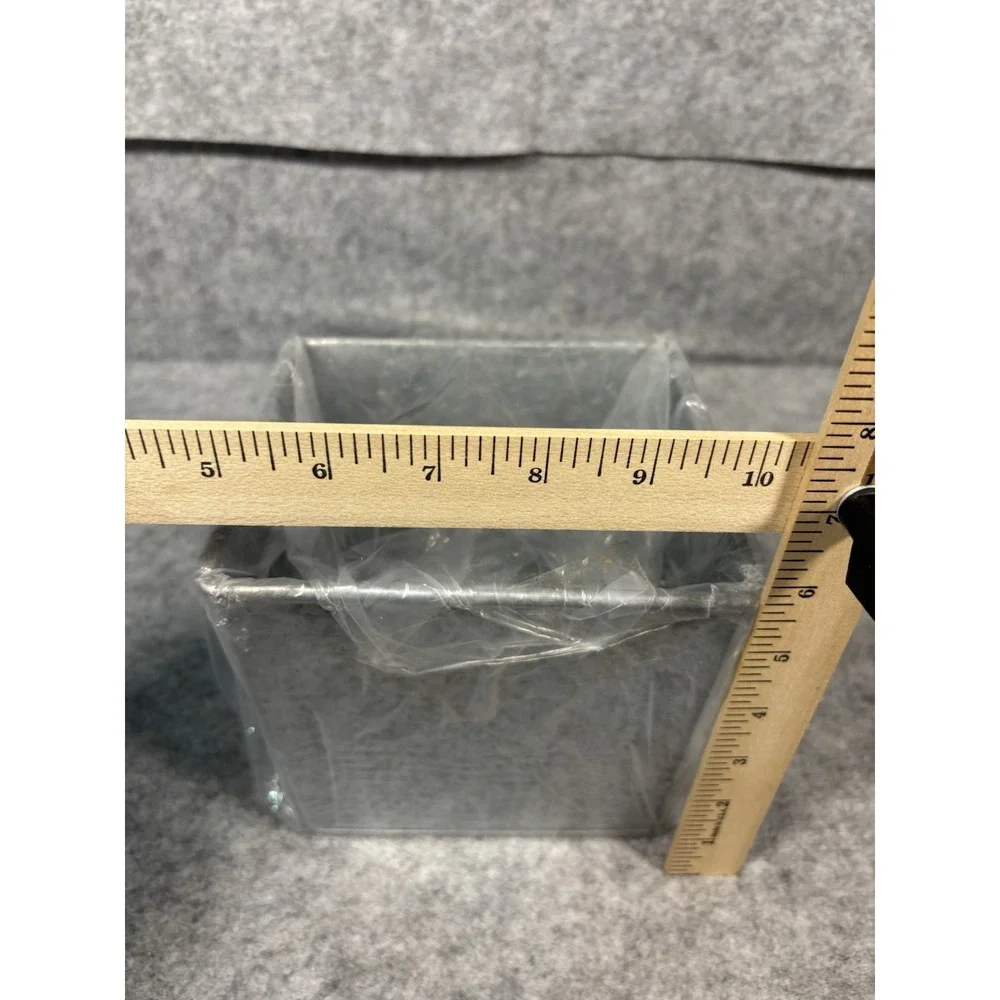 Galvanized Metal Square Flower Pot 6 X 6‎
